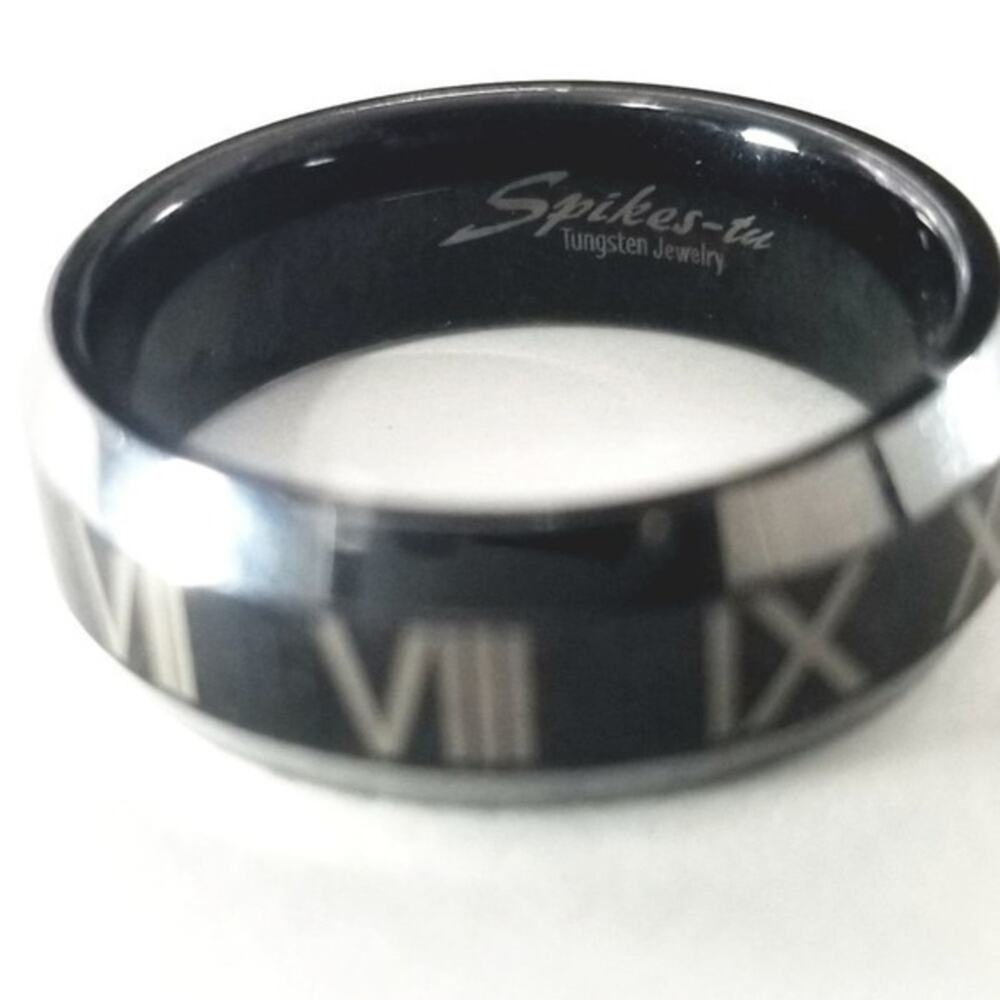 New black tungsten ring size 10
